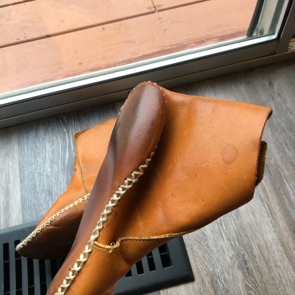 Real Leather Tan Moccasins Size 8 Women’s - Picture 9 of 9